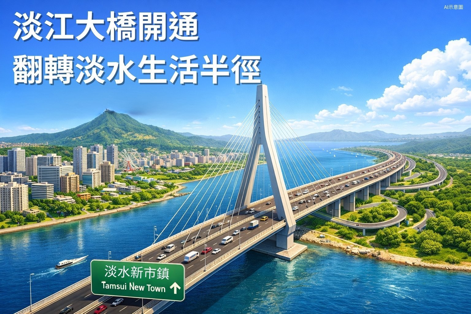 【淡水新市鎮交通利多解析】淡江大橋開通，翻轉淡水生活半徑