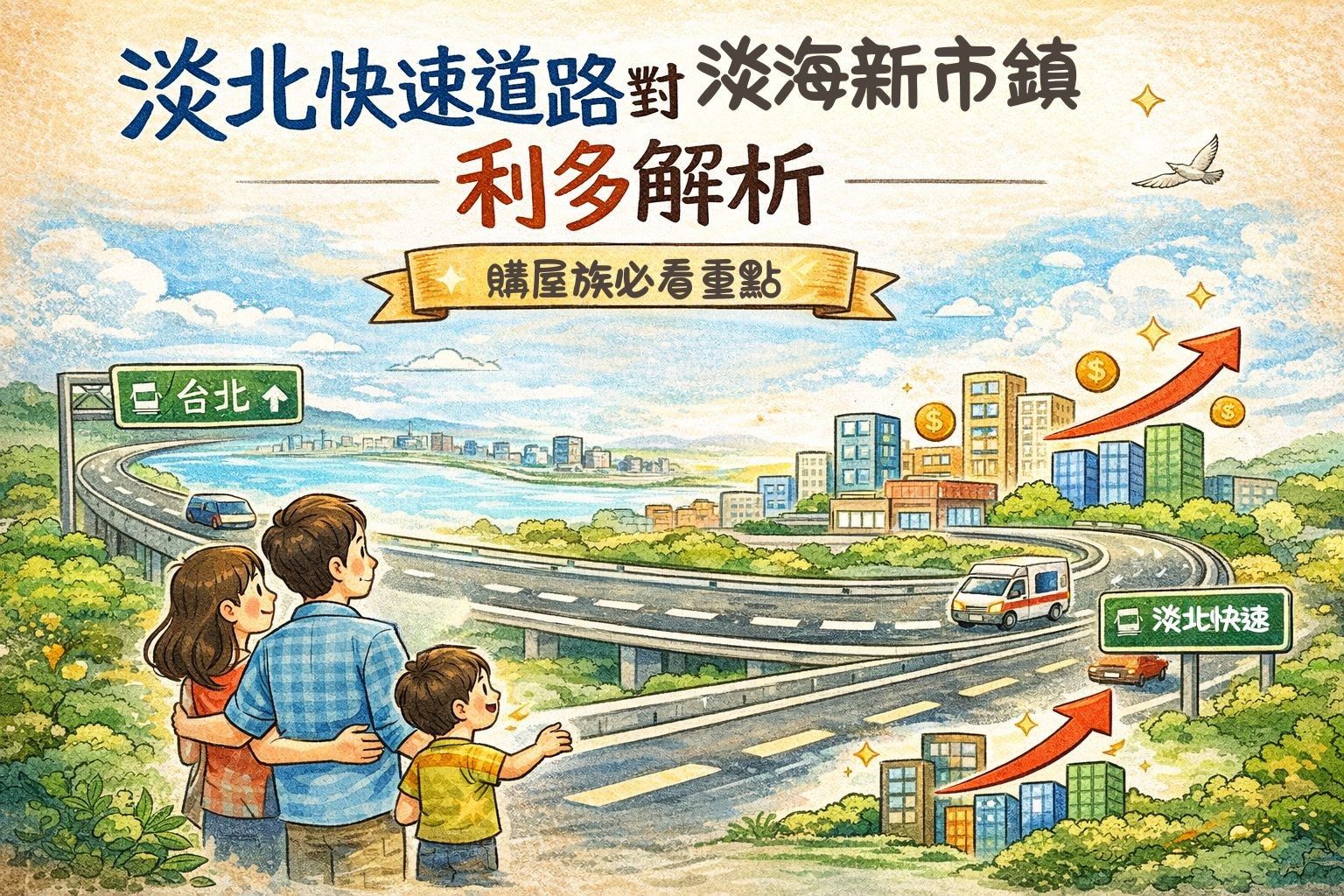 淡北快速道路對淡海新市鎮的利多解析 ｜鳳梨建築行銷市場觀察